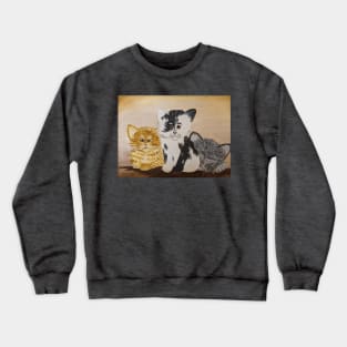 The three little kitties Crewneck Sweatshirt